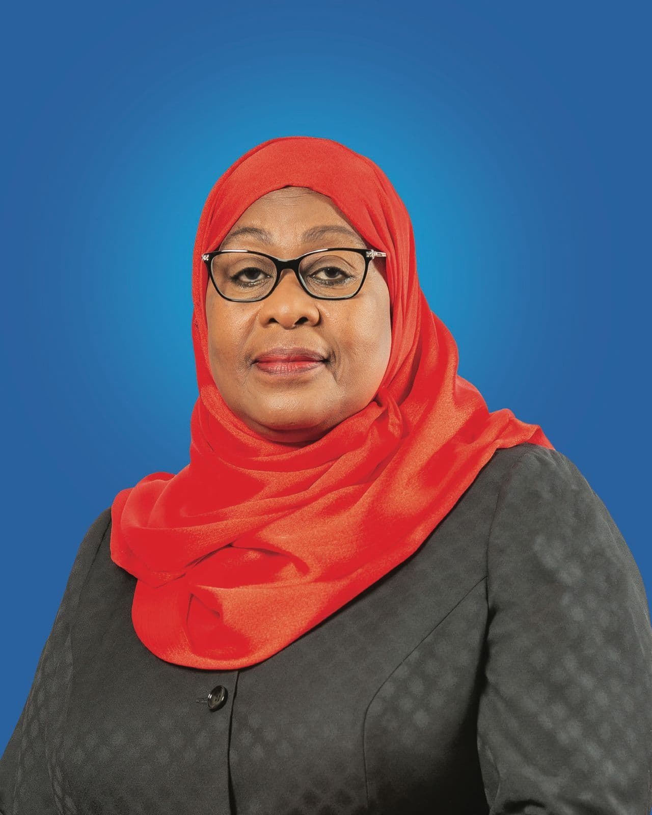 Official portrait of H.E. Dr. Samia Suluhu Hassan, President of the United Republic of Tanzania